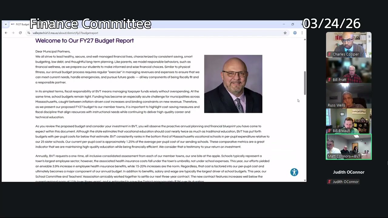 From the Finance Committee