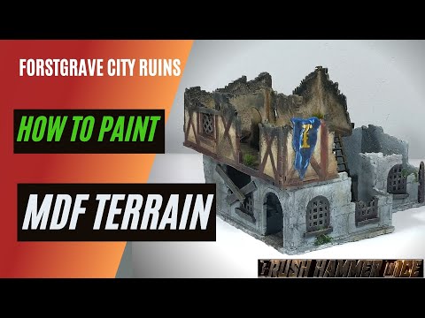 Make MDF Terrain look great! Paint City Ruins for Frostgrave and Mordheim