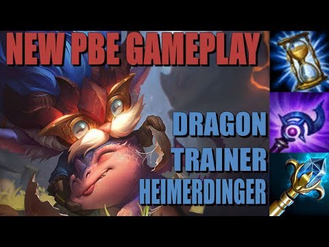 DRAGON TRAINER HEIMERDINGER GAMEPLAY - League of Legends - New PBE