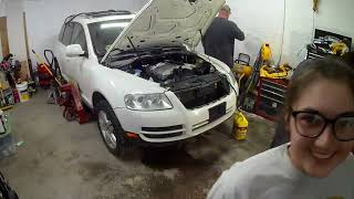 2007 VW Touareg 3.6 V6 Timing Repair Part 1 "Removing The Engine"