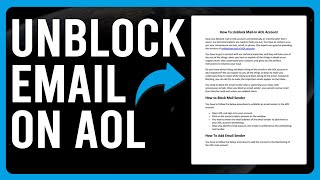 How to Unblock Email on AOL (Step-by-Step)