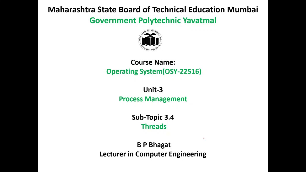 OSY Unit 3 4 Threads