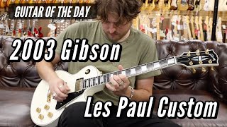 Video thumbnail for Guitar of the Day: 2003 Gibson Les Paul Custom Alpine White by Normans Rare Guitars