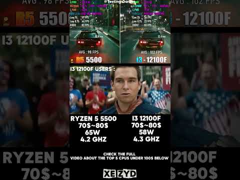 Ryzen 5 5500 vs i3 12100F – BEST BUDGET CPUS !