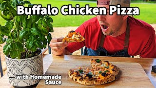 Buffalo Chicken Pizza in the Roccbox with Homemade Sauce