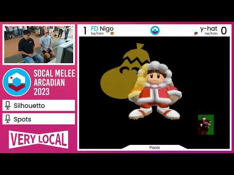 SoCal Melee Arcadian 2023 - Nigo (Ice Climbers) vs. y hat (Marth) - Winners Pools