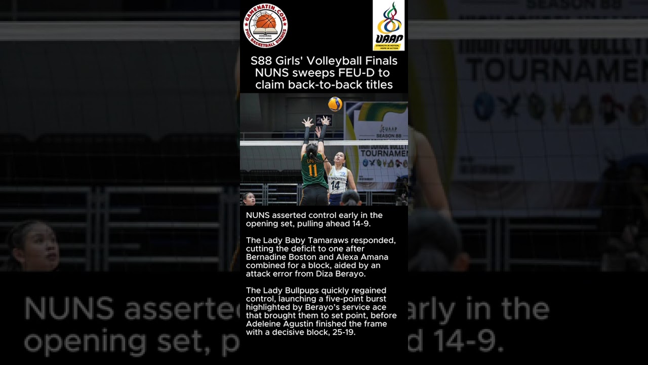 UAAP GIrls' Volleyball:  NU retains  title after defeating FEU in straight sets