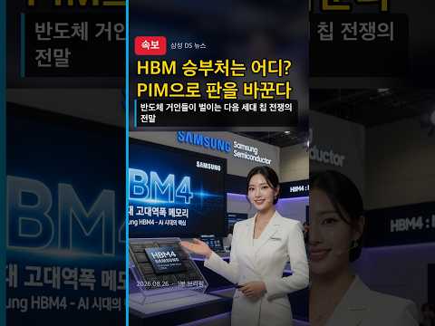삼성전자 DS 반도체 뉴스브리핑 2026-08-26 삼성 vs 하이닉스! HBM 대신 PIM? 반도체 맞수들의 '핫칩' 경쟁 현장