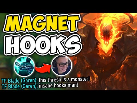 WHEN THRESH HOOK BECOMES A LEGIT MAGNET! CHALLENGER THRESH CARRIES TF BLADE - League of Legends