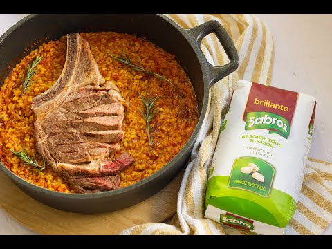 🥩🍚 Arroz con Chuletón ¡Sabor Increíble! 😋 | Receta