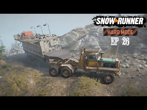 P16 And Construction Rig Trailer Haul SnowRunner Hard Mode Ep 26