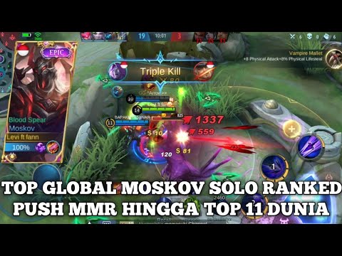SOLO RANKED!! PUSH MMR MOSKOV!! TOP GLOBAL MOSKOV S21-MOBILE LEGENDS