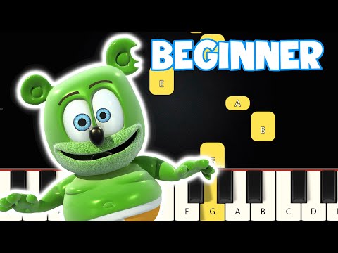The Gummy Bear - Theme Song | Beginner Piano Tutorial | Easy Piano