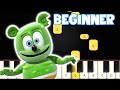 The Gummy Bear Theme Song Beginner Piano Tutorial Easy Piano