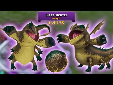 Sleet-Beater (Unique Thunderpede) Max Level 175 Titan Mode | Dragons: Rise of Berk