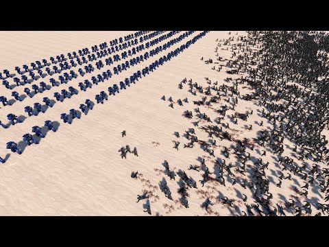 4 LINES OF SPACE MARINE vs ZOMBIE HORDE - Ultimate Epic Battle Simulator