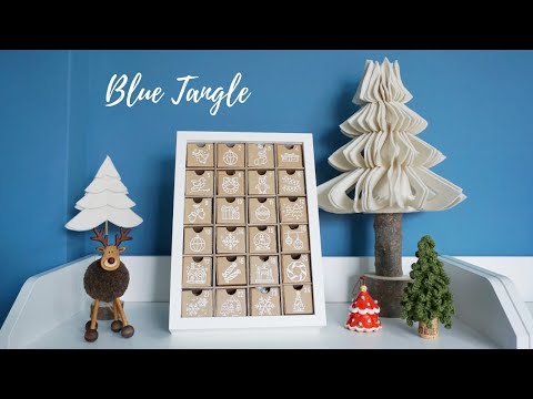 DIY Advent Calendar with Frame and Wrapping Cardboard