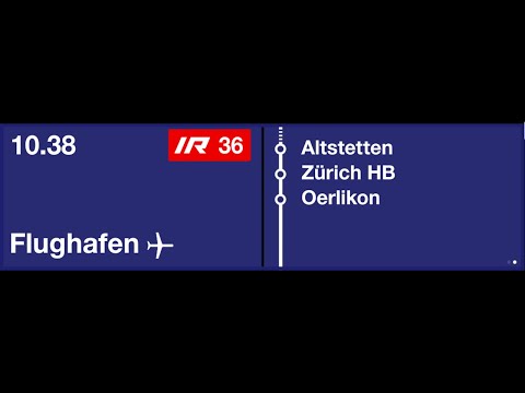 SBB Ansage - Einfahrt des IR36 nach Zürich Flughafen in Dietikon