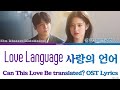 Kim Minseok 'Love Language' Can This Love Be Translated? OST Lyrics 김민석 (멜로망스) '사랑의 언어' 이 사랑 통역 되나요?