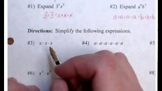 Notes Algebra I Multiply Monomials Day 1 Part 1