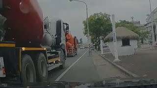 南投警察說沒撞到沒嗝屁就好啦😐
