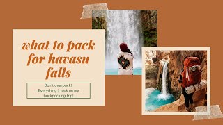 What to Pack for Havasu Falls