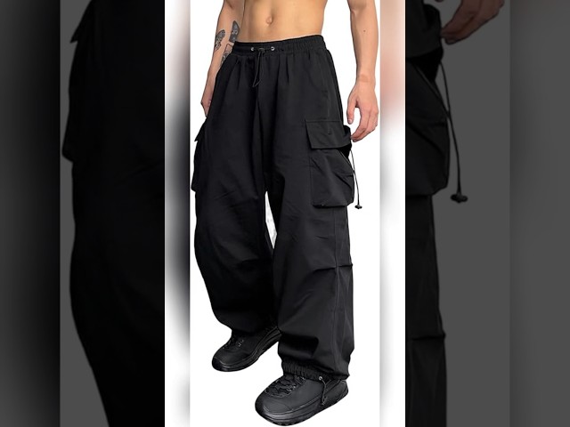 Vídeo relacionado con 2024 Pantalones Cargo para Hombre Holgados góticos Parachute Pantalones para Hombre algodón Jogger Holgados Cintura Alta Bolsillo Lateral Pantalones de Paracaidismo Deporte Secado Rápido Comodidad