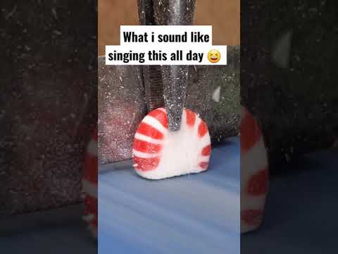 peppermint candy meets its doom #candy #peppermint #satisfying #acbdefu #oddlysatisfying