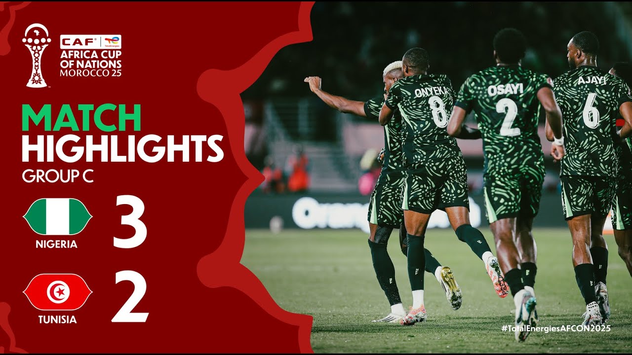 AFCON 2025: Super Eagles Beat Tunisia 3–2, Secure Round of 16 Spot {VIDEO}