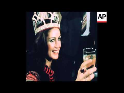 SYND 17 11 78 MISS WORLD CELEBRATES HER VICTORY WITH LUXURY BREAKFAST IN LONDON