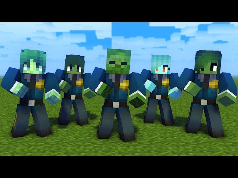 MONSTER SCHOOL : POLICE ZOMBIE FAMILY DANCE JOANA MEME - MINECRAFT ANIMATION
