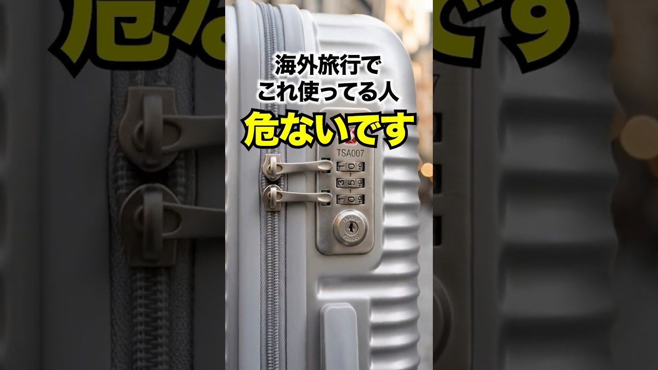 【警告】キャリーケースの鍵、危険です #海外旅行 #海外一人旅 #旅行 #ライフハック #防犯