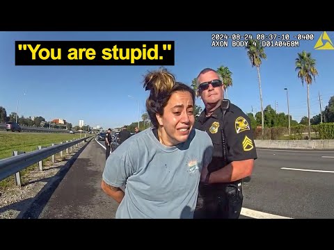 Entitled Karen Acts Tough With No Nonsense Cop - Instantly Gets Arrested