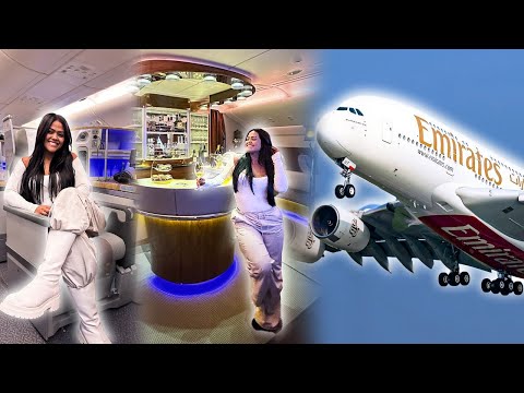 I traveled first class on a double-decker plane!!!