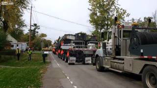NUCLEAR WASTE CONVOY PARKED UP IN NEIGHBORHOOD STREET