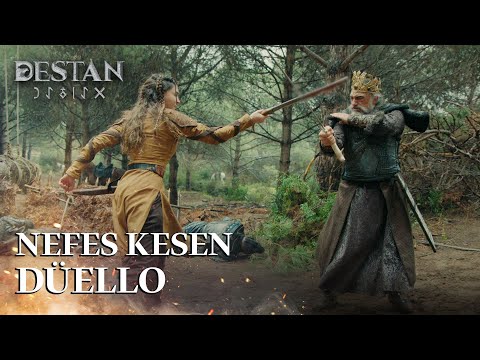 Akkız ve Alpagu Han'ın muhteşem dövüşü! - Destan