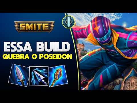Essa build deixa ele QUEBRADO! POSEIDON MID - ⚡ Smite BR Conquista