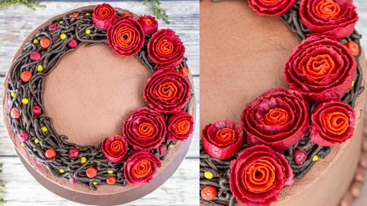 Fall Wreath Buttercream Cake Tutorial