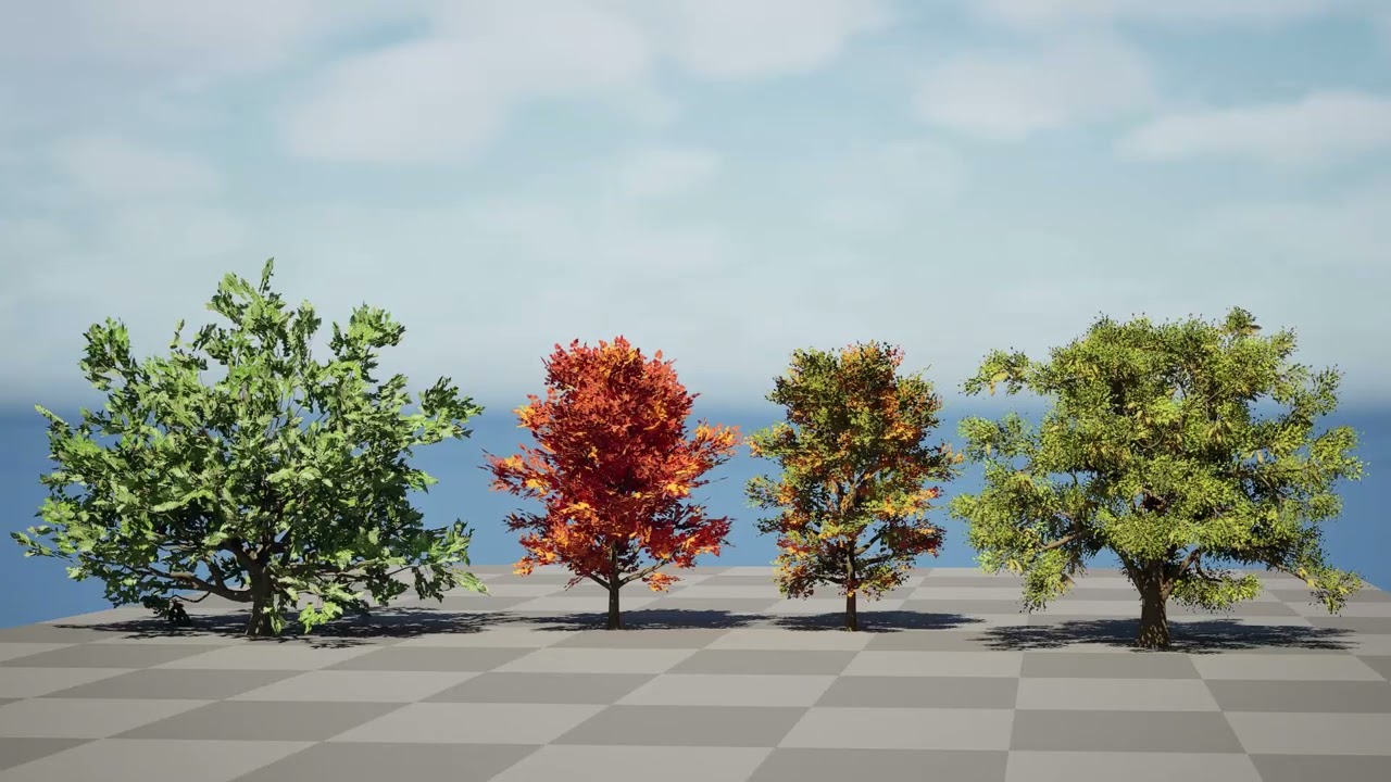 North American Oak Trees Collection 3D Model
