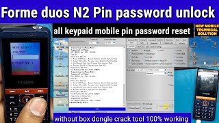 Forme duos N2 pin password unlock miracle tool | all keypad mobile pin password screen lock remove