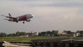 preview picture of video 'Air Asia Landed at Husein Sastranegara Airport Bandung'