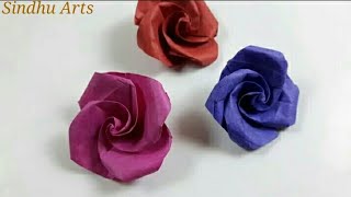 How to Make Beautiful Paper Rose Without Glue. ?