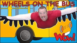 Wheels On The Bus Go with Steve and Maggie | Learn Speaking with Wow English TV