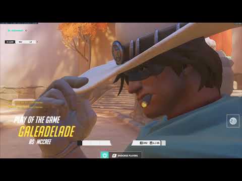 POTG! MCCREE BUFF! GALE MCCREE GAMEPLAY OVERWATCH SEASON 25 TOP 500