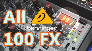 Video thumbnail for XENYX 1202FX | All 100 FX Demo by VicVlog