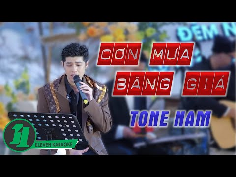 Karaoke Beat Gốc | Cơn Mưa Băng Giá - Noo Phước Thịnh | Tone Nam Dễ Hát (Gm)