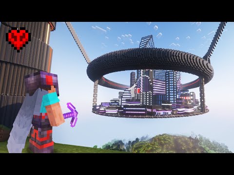 I Built A Floating City In Minecraft Hardcore