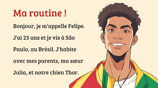 APPRENDRE le FRANÇAIS avec des HISTOIRES(Niveaux A1-A2 - débutant-élémentaire) - Je m'appelle Felipe