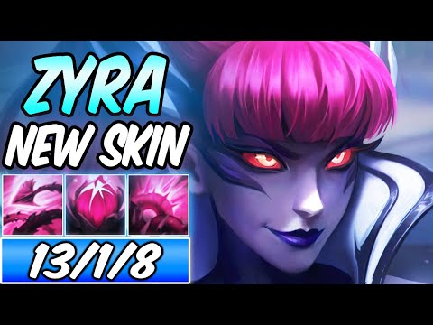 CRIME CITY NIGHTMARE ZYRA FULL AP - New Amazing Skin Gameplay | Build & Runes | League of Legends