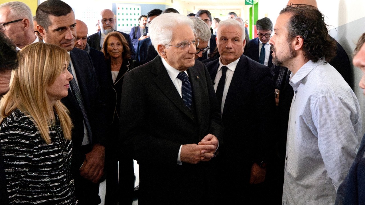 MODENA, GIORGIA MELONI E IL PRESIDENTE MATTARELLA ARRIVANO IN OSPEDALE